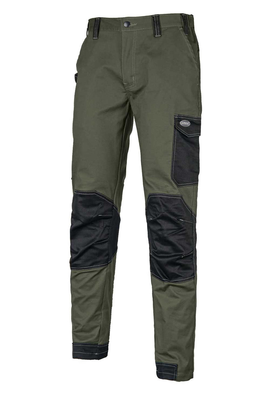 Pantalone stretch Logica CONDOR 230 g policotone colore Verde/Nero — foto ufficiale Logica Professional