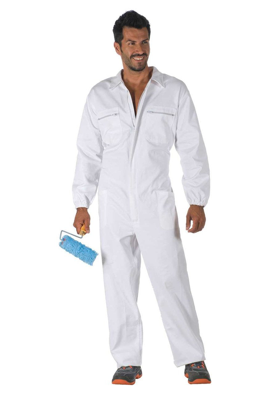 Tuta da lavoro Logica 9070 intera con cerniera 100% cotone 250 gr - Bianco
