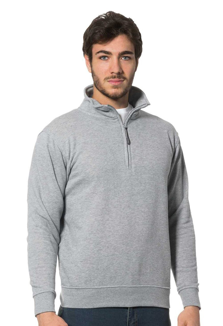 Felpa da lavoro Logica SAN ZENO con zip corta 280 gr - Grigio