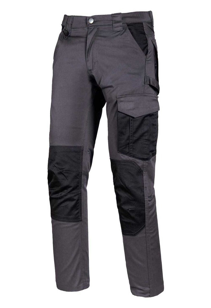 Pantalone da lavoro Logica CARGO tecnico stretch 240 gr - Grigio/Nero