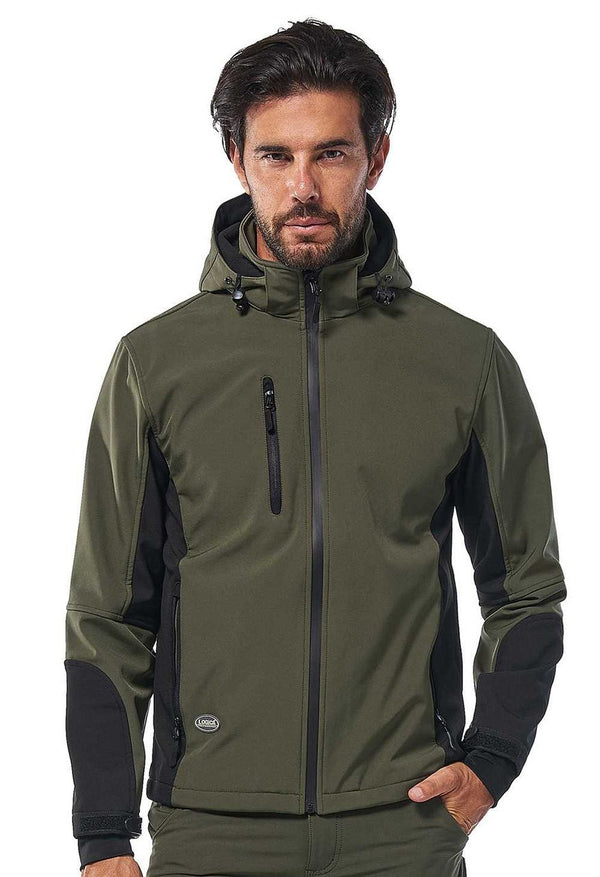 Giacca da lavoro Logica URAGAN Soft-Shell 3 strati 320 gr - Verde