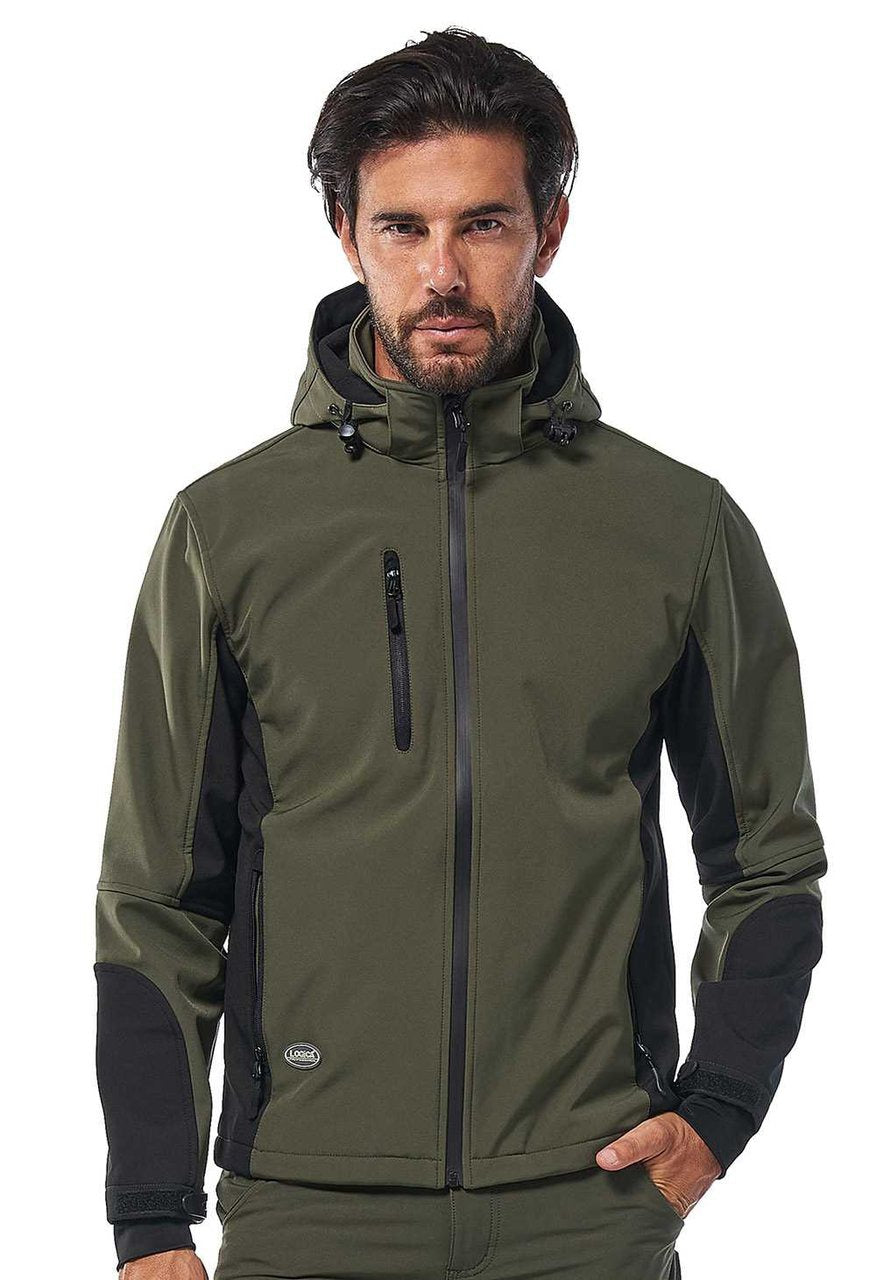 Giacca da lavoro Logica URAGAN Soft-Shell 3 strati 320 gr - Verde