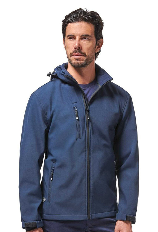 Giacca da lavoro Logica ARTICO Soft-Shell 310 gr cappuccio staccabile - Blu