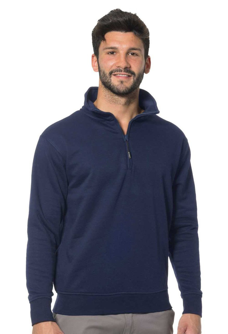 Felpa da lavoro Logica SAN ZENO con zip corta 280 gr - Blu