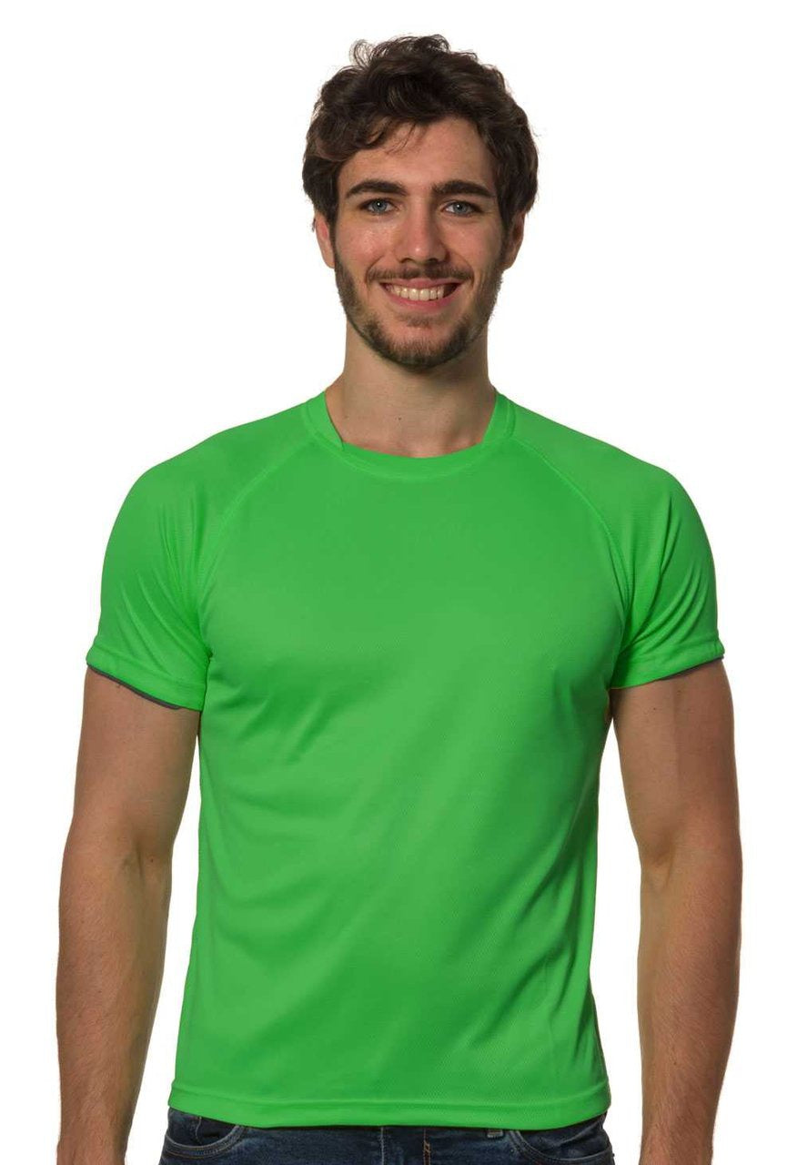 T-shirt da lavoro Logica QUICKDRY tecnica cool-dry 120 gr - Verde fluo