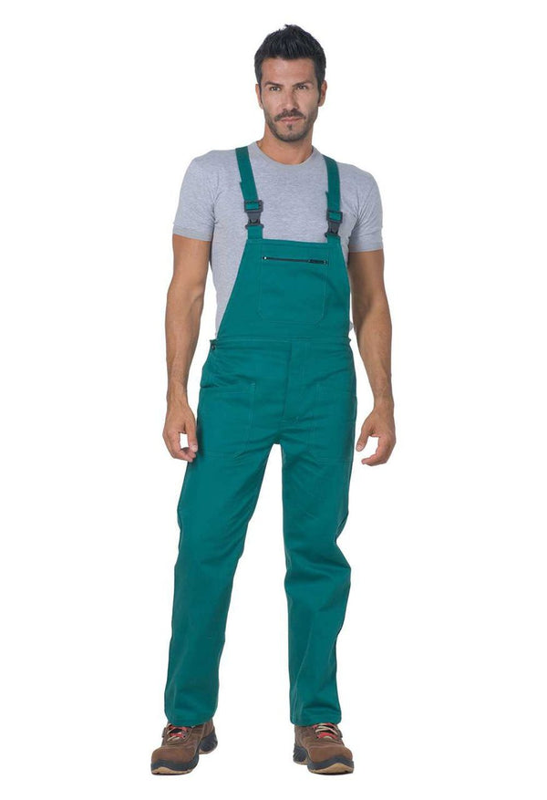 Pettorina da lavoro Logica 9035 salopette 100% cotone 250 gr - Verde