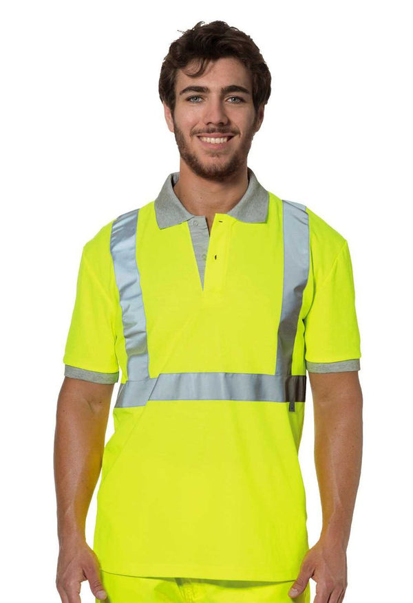 Polo alta visibilita Logica POLOREFLEX - Giallo