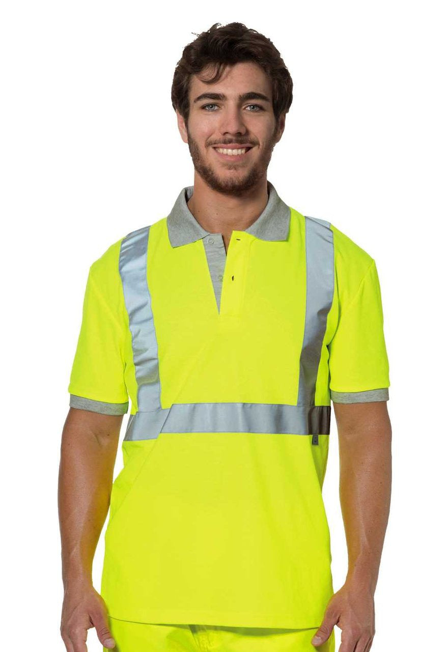 Polo alta visibilita Logica POLOREFLEX - Giallo