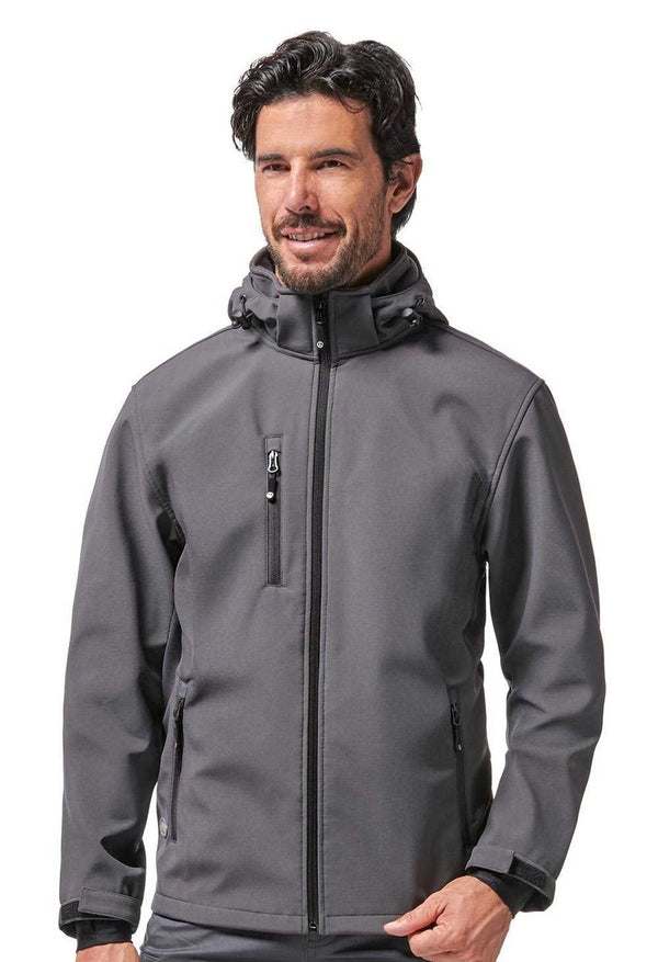 Giacca da lavoro Logica ARTICO Soft-Shell 310 gr cappuccio staccabile - Grigio