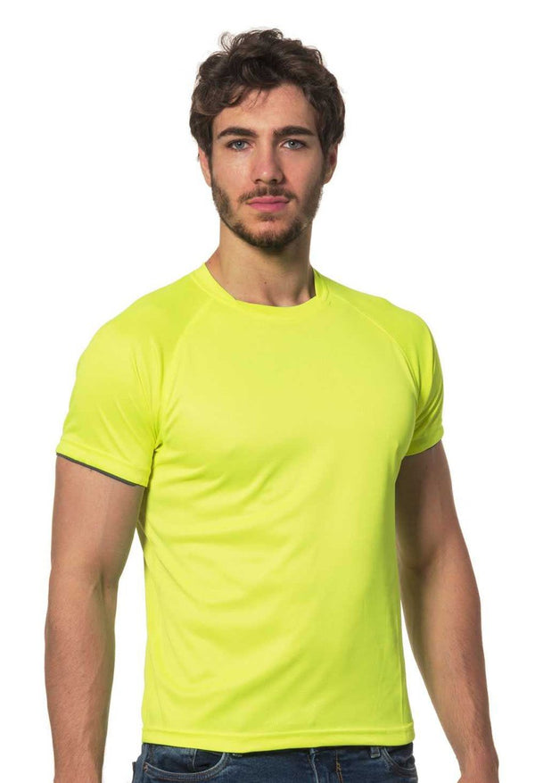 T-shirt da lavoro Logica QUICKDRY tecnica cool-dry 120 gr - Giallo fluo