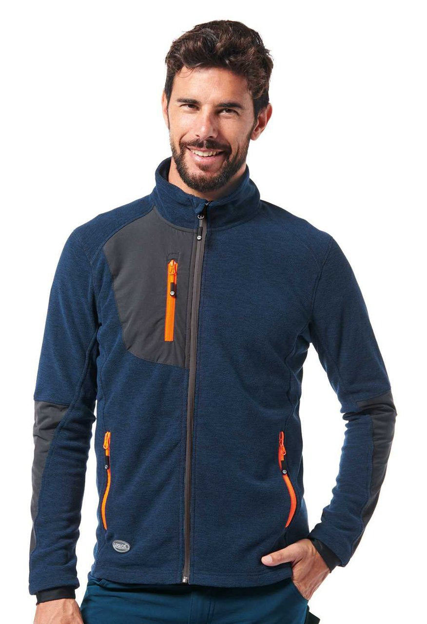 Micropile da lavoro Logica MADEIRA fiammato zip lunga 280 gr - Arancio