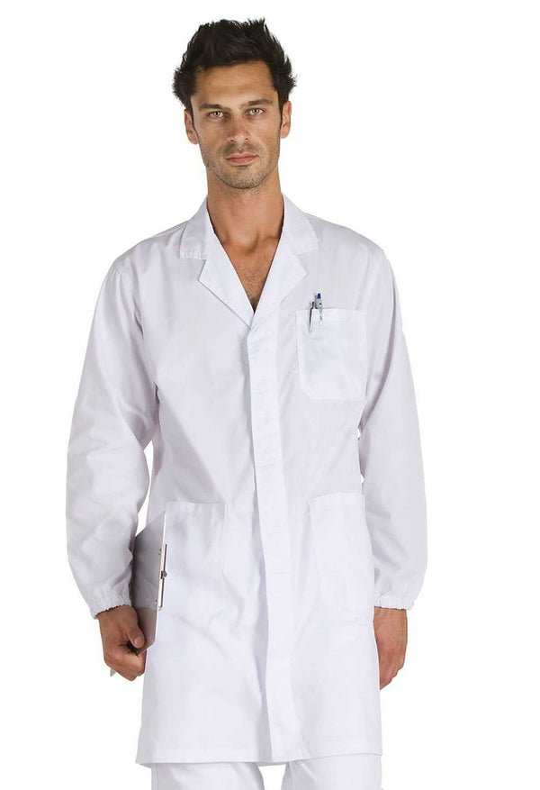 Camice da lavoro Logica 9100TK unisex 65/35 con tasche - Bianco