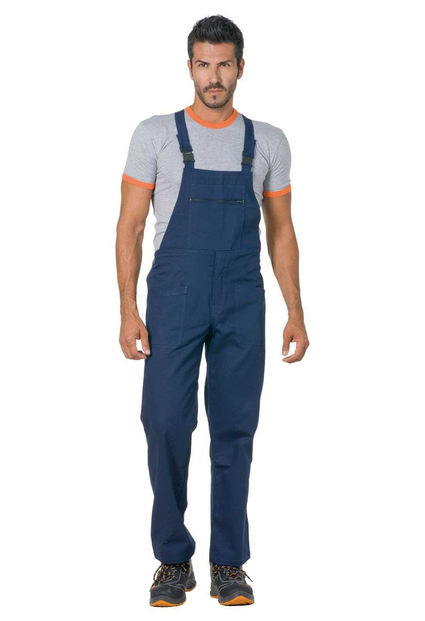 Pettorina da lavoro Logica 9035 salopette 100% cotone 250 gr - Blu