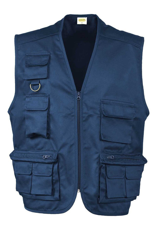 Gilet da lavoro Logica SAHARA multitasche 190 gr - Blu
