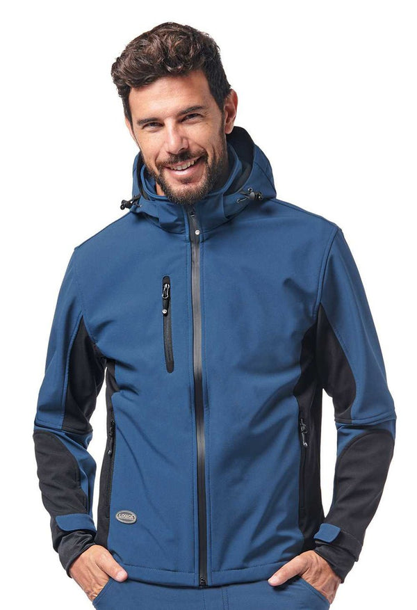 Giacca da lavoro Logica URAGAN Soft-Shell 3 strati 320 gr - Blu oceano