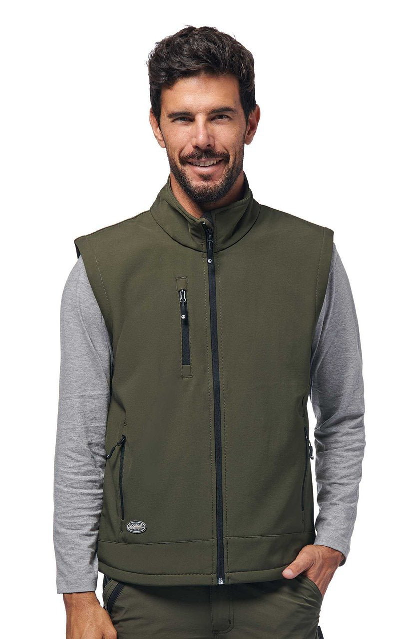 Gilet da lavoro Logica SURF Soft-Shell 280 gr waterproof - Verde oliva
