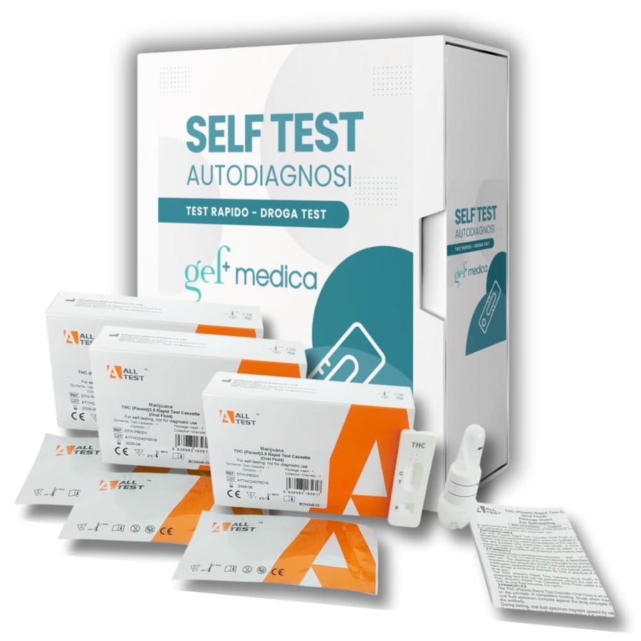 Test rapido THC saliva Alltest self test - kit da 1 a 10 test