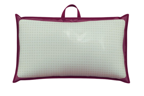 Custodia porta cuscino professionale 81x51 cm bordeaux - busta salvaspazio con zip e manico TNT - ideale per hotel, ristoranti e catering
