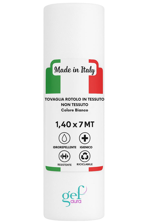 Rotolo Tovaglia TNT 1,4x7 m Monouso Professionale – Idrorepellente, Traspirante, Resistente – Certificato Oeko-Tex® – Made in Italy per Hotel, Ristoranti e Catering