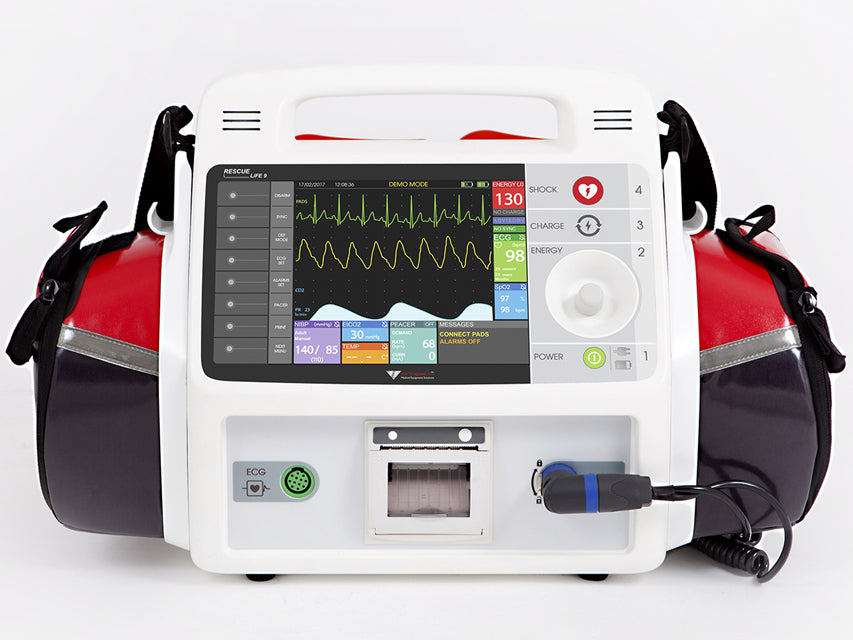Defibrillatore Rescue Life 9 con Temp. Inglese