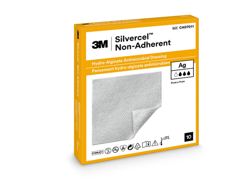 Silvercel 3m Medicazione Antimicrobica Non Aderente in Idroalginato con Argento 11x11 Cm