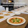 Piatti Pizza Compostabili Ї31,5 cm in Polpa di Canna Р PFAS Free, Resistenti, Biodegradabili Р 200 Pz (4x50) Р Gef Company