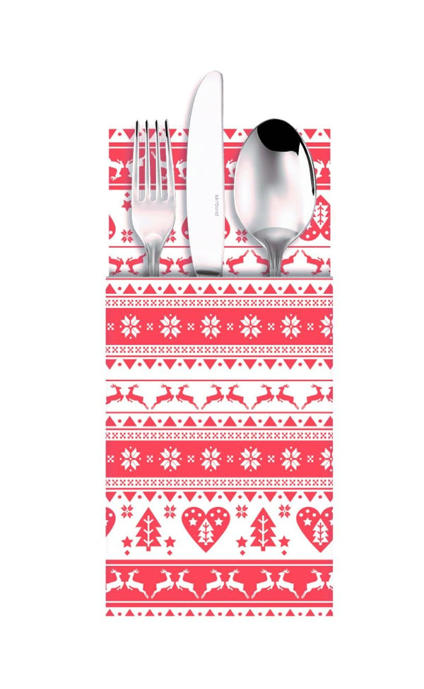 Pocket Airlaid 40x35 cm Effetto Tessuto (50 Pezzi) – Porta Posate Monouso Eleganti per Hotel, Ristoranti e Catering – Made in Italy