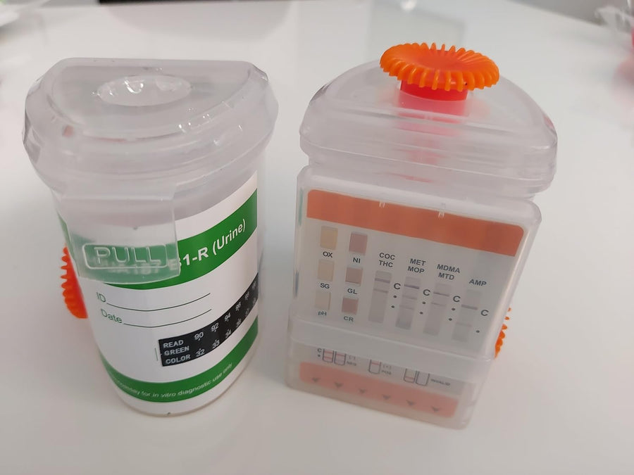 Test antidroga urinario Toxcup Ami professionale 7 o 8 droghe - box 25 test