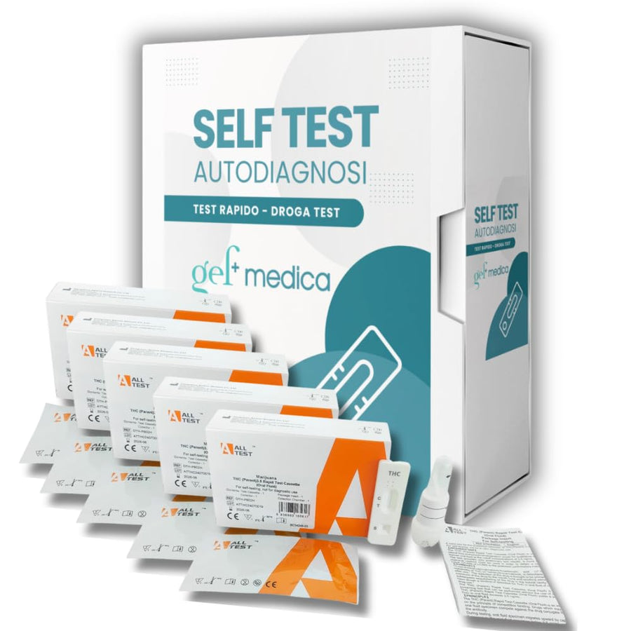 Test rapido THC saliva Alltest self test - kit da 1 a 10 test