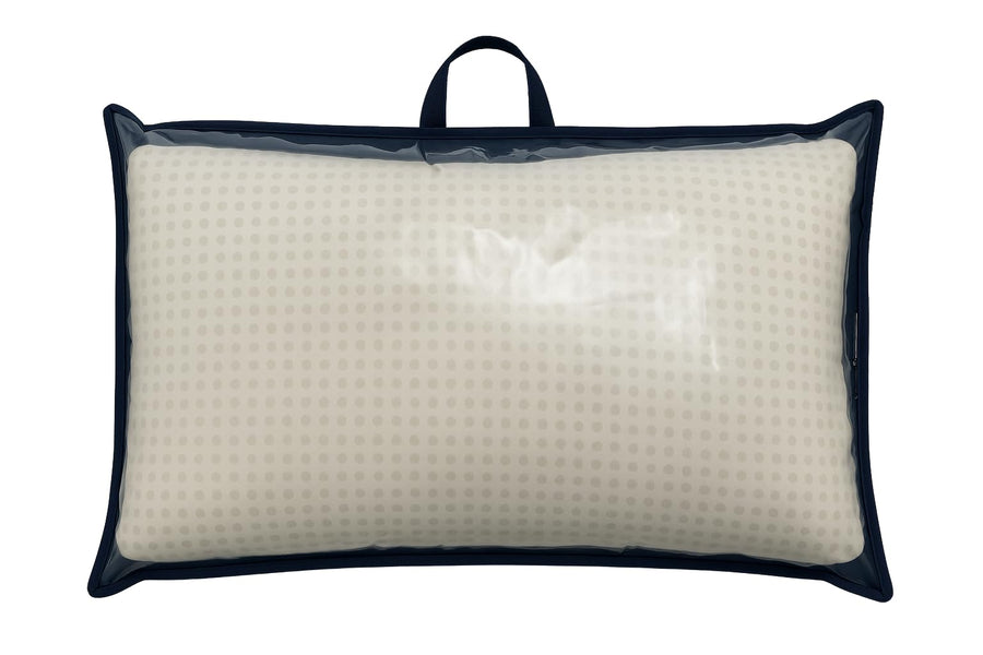 Custodia porta cuscino professionale 81x51 cm blu - busta salvaspazio con zip e manico TNT - ideale per hotel, ristoranti e catering
