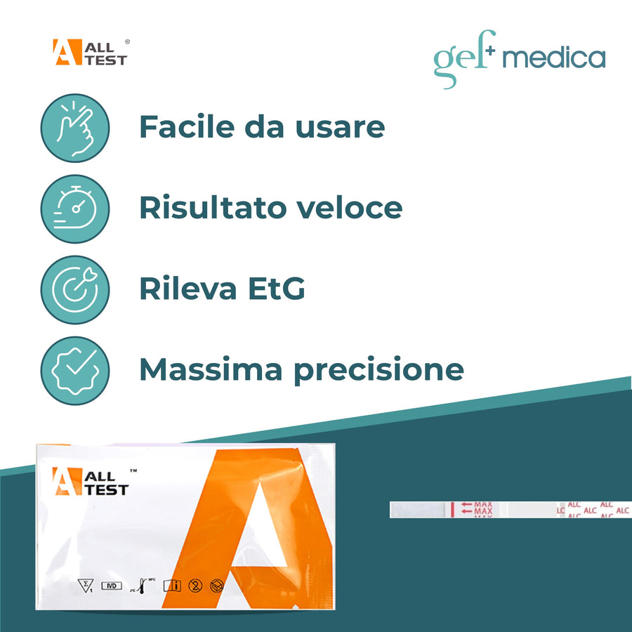 Test rapido alcol salivare Alltest self test - Cartone 316 test