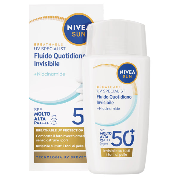 Nivea Sun Fluido Quotidiano Viso Leggero FP 50+ 40ml – Cartone 18 pz