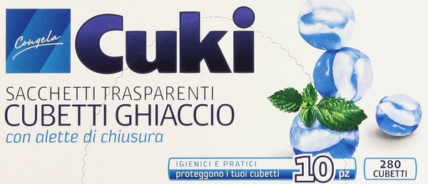 Cuki Sacchetti per cubetti di ghiaccio con alette di chiusura