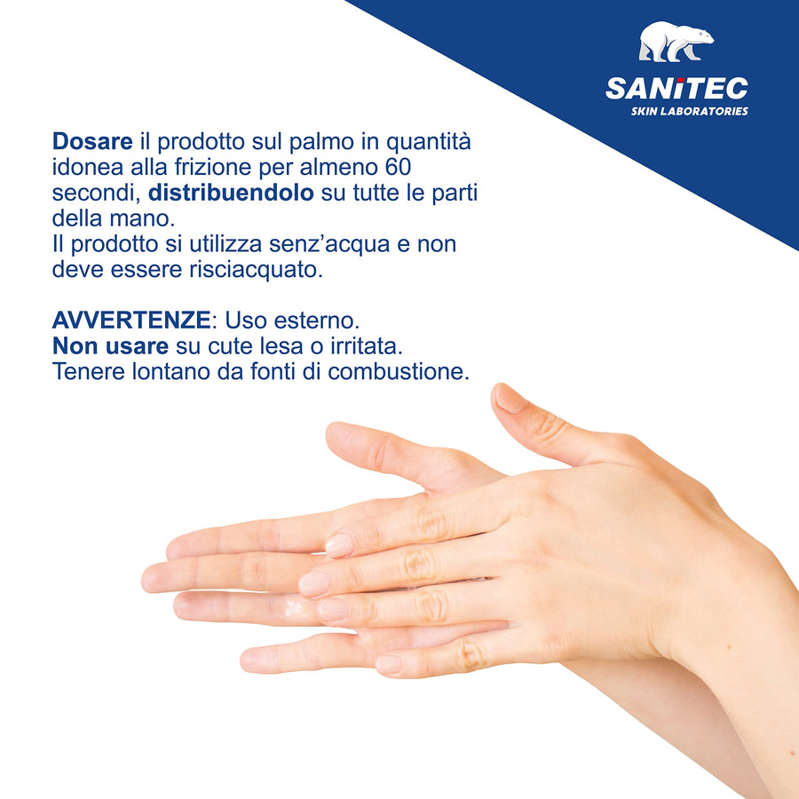 Sani Gel Med 1035 SANITEC PMC — Gel Disinfettante Mani 6×600 ml | GEF Medica