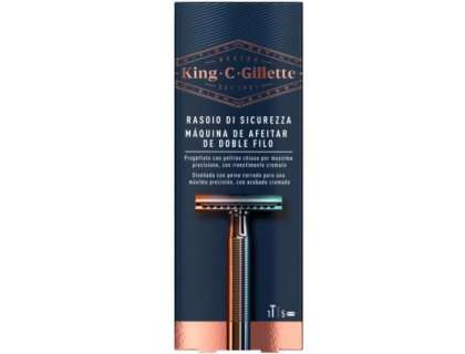 Gillette King Rasoio di Sicurezza+5 Ricarica – Cartone 4 pz