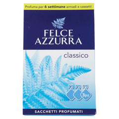Felce Azzurra Sacchetti Profumo per Armadi — 3 sacchetti/conf. · Cartone da 12 confezioni