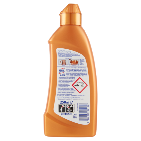 Smac Brilla Rame 250ml – Cartone 12 pz