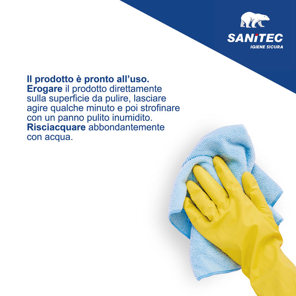 Degreaser Ultra Lemon 1810-S SANITEC - Sgrassatore Universale Profumato al Limone - 6 Flaconi 750ml