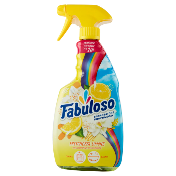 Fabuloso Sgrassatore Pavimenti 600 ml — Detergente Multiuso · Cartone da 10 confezioni
