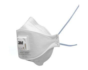 3M™ Aura™ 9322+ Respiratore FFP2 con Valvola - Cartone da 120 Pezzi