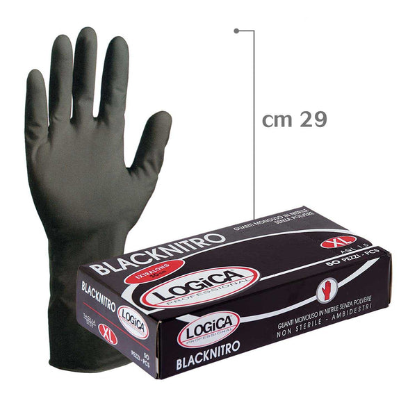 BLACKNITRO Guanti Nitrile Monouso Nero 50 Pezzi - Logica — foto ufficiale Logica Professional