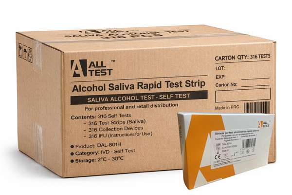 Test rapido alcol salivare Alltest self test - Cartone 316 test