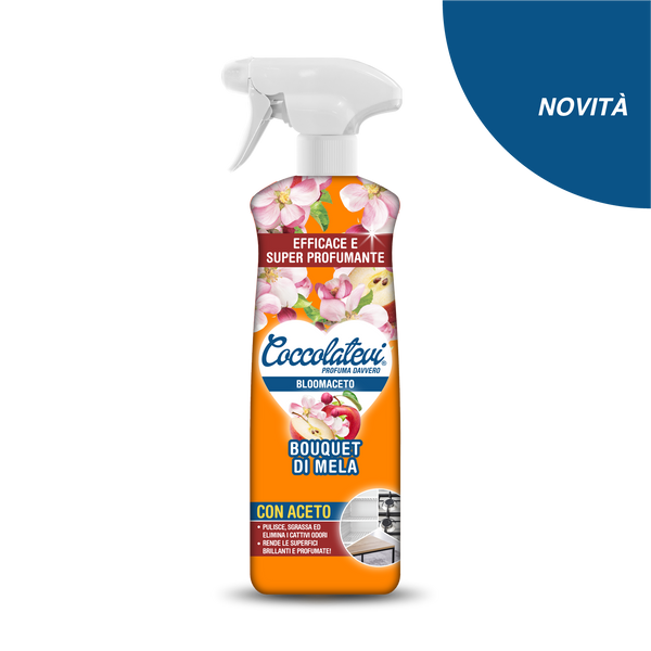 Coccolatevi Bloomaceto spray con aceto Bouquet di Mela, flacone da 750 ml