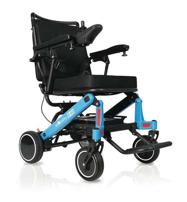 Carrozzina elettrica pieghevole Mobility840, vista laterale