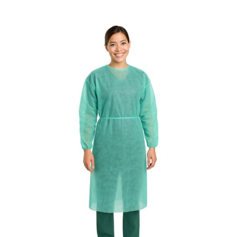 Camice Monouso Visitor 30 PLP 30 g/m² Verde — Taglia unica unisex | GEF Medica