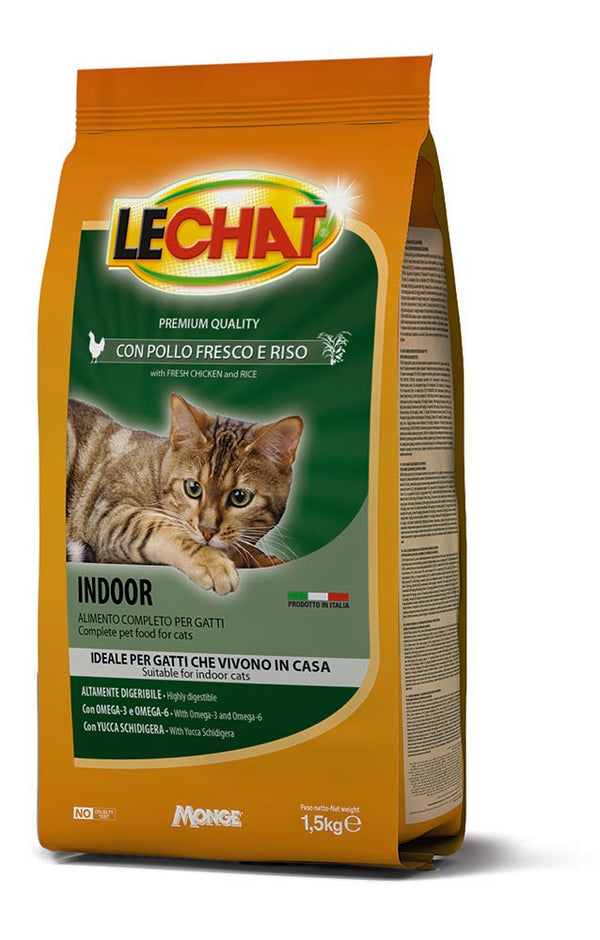 Monge Monge Lechat Crocchette 1,5Kg.Indoor Pollo&Riso