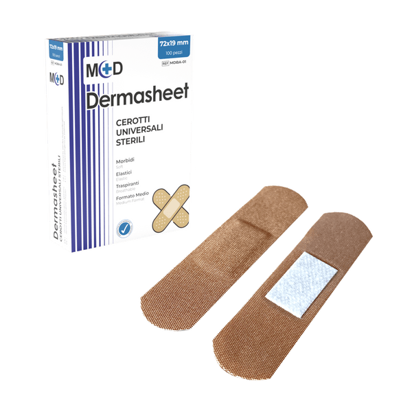 M+D DERMASHEET Cerotto Universale in Strip Elastico STERILE - Cartone 10.000 pz (100 box da 100)