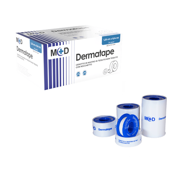 M+D DERMATAPE TNT Nastro in Tessuto Non Tessuto Opaco su Rocchetto - Monouso - LATEX FREE