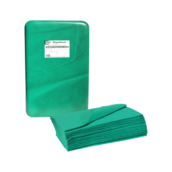 M+D Disposheet lenzuolo monouso in SMS - non sterile - colore verde - cartone 130 pz