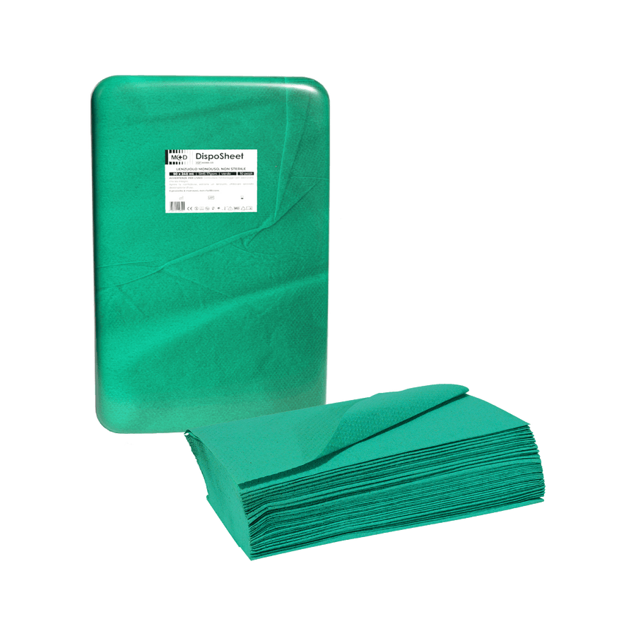 M+D Disposheet lenzuolo monouso in SMS - non sterile - colore verde - cartone 130 pz
